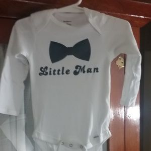 Custom 18 Month Onsie with Little Man and Bow Tie